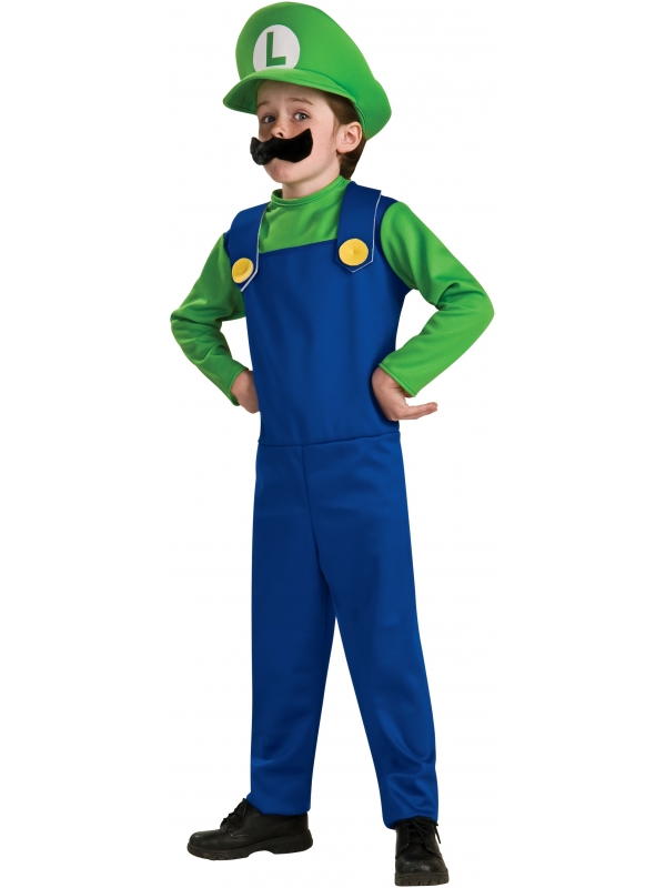 voorkant naast terugbetaling Luigi Super Mario kinder kostuum