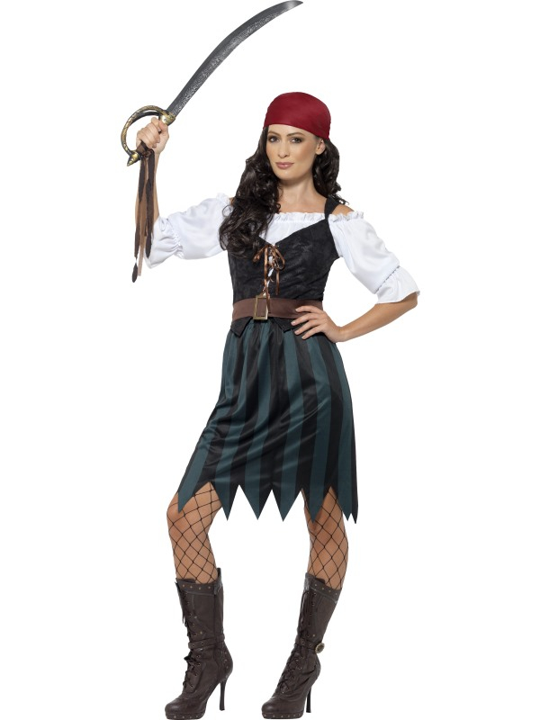 Piraten Deckhand dames kostuum