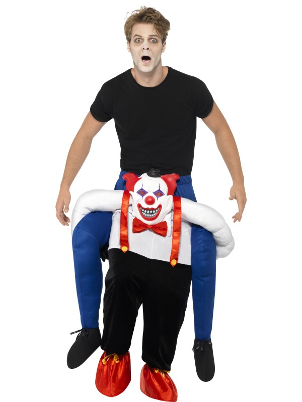 Op de rug van de clown kostuum