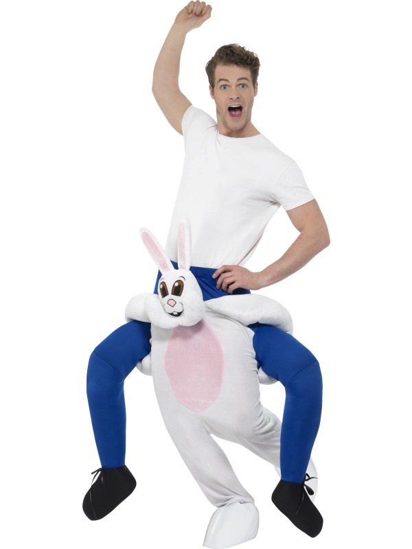 op de rug van een konijn kostuum