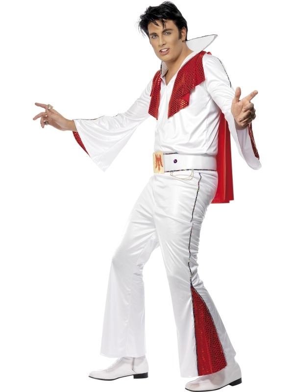 Elvis Kostuum rood wit