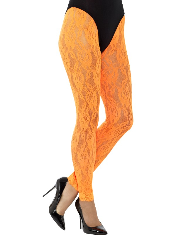 Jaren 80 legging Neon Oranje