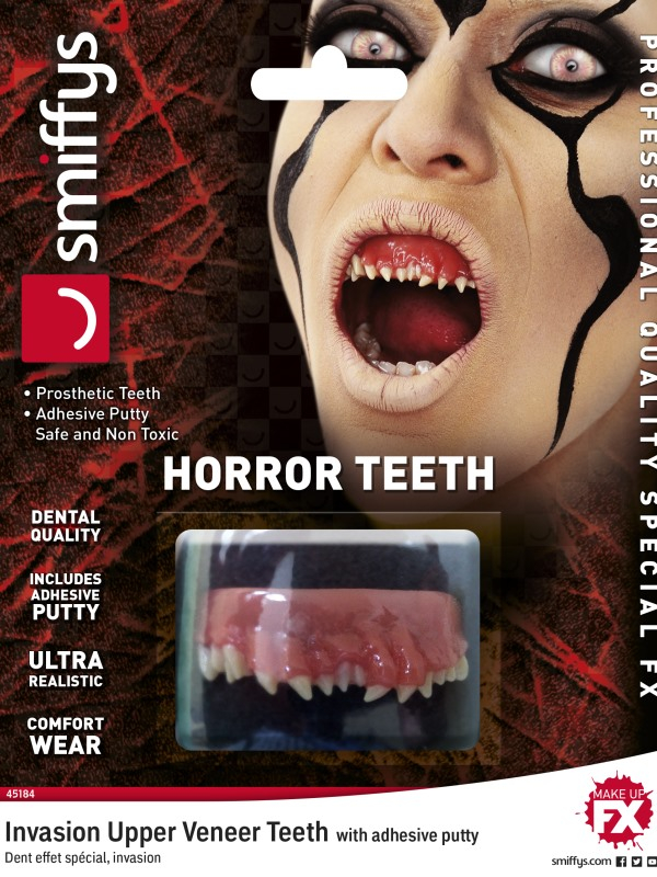 Horror Tanden, Invasion, with Upper Veneer Teeth
