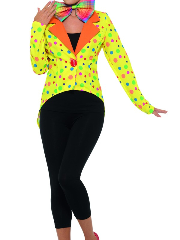 Colourful Clown Tailcoat Jacket, Dames