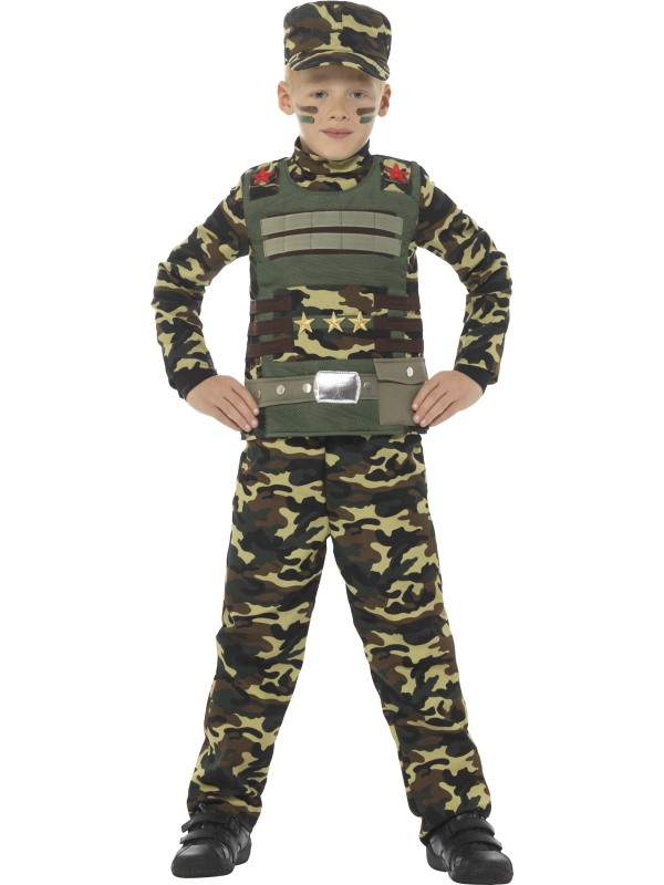 Camouflage Military Boy Leger Jongens Kostuum