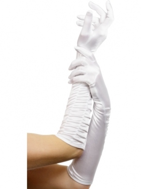 Lange Handschoenen wit 46cm