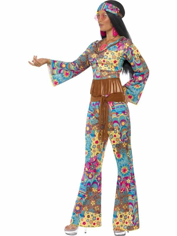 Hippy Flower Power Kostuum dames bezorgd!