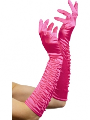 Lange Handschoenen Fuchsia Roze