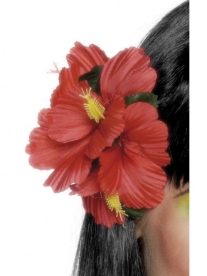 Hawaii Haarclip bloem rood