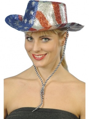 Cowboy hoed met Amerikaanse Vlag