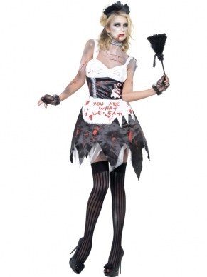 Sexy Zombie Frans Dienstmeisje Kostuum