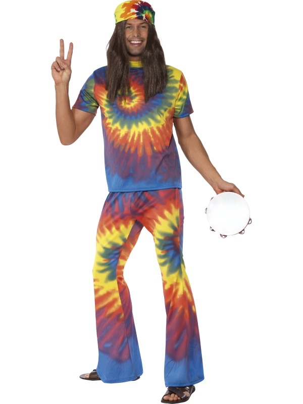 Tie Dye Hippie jaren 60 kostuum
