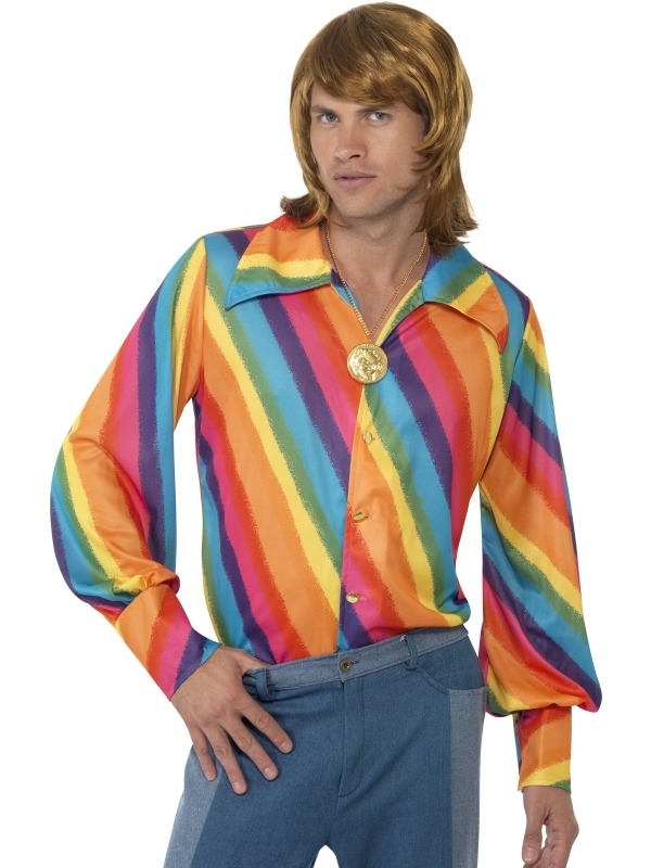 Regenboog Heren Shirt jaren 70