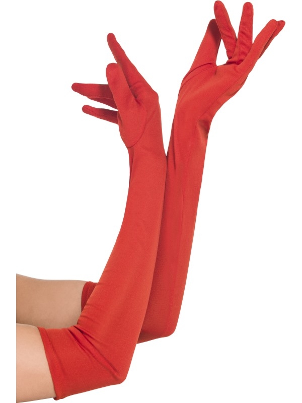 Zeer Lange Handschoenen rood