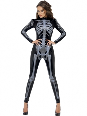 Sexy Skeletten Catsuit
