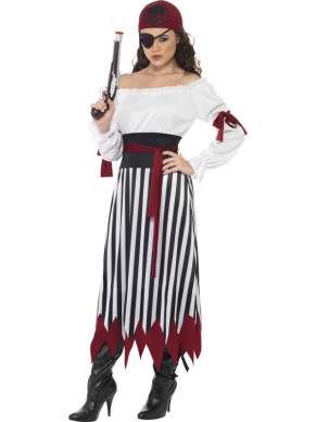 Piraten kostuum dames lang
