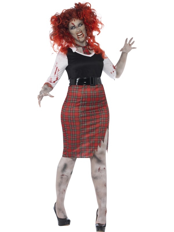 Zombie Schoolmeisje Kostuum