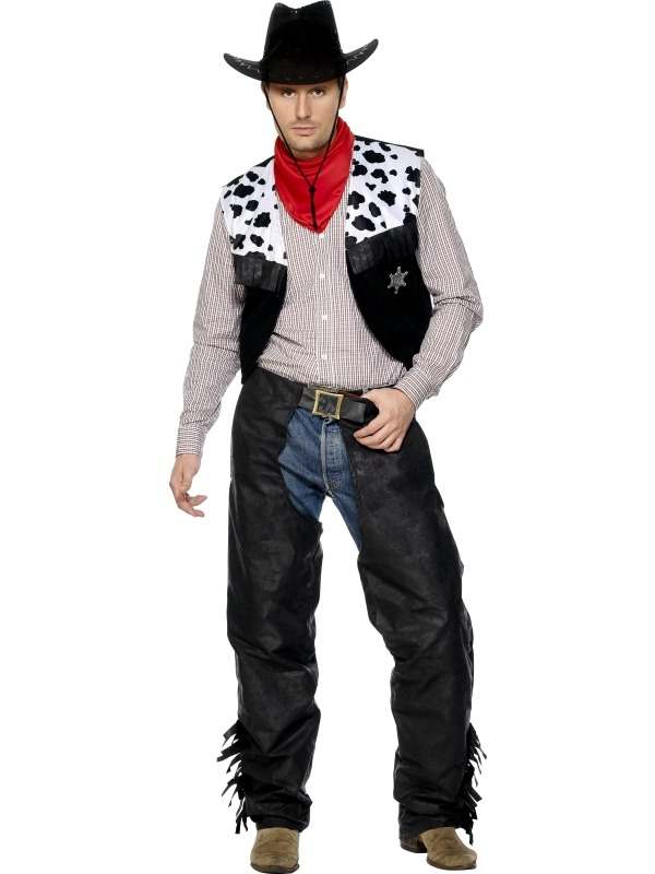 Cowboy kostuum lederlook