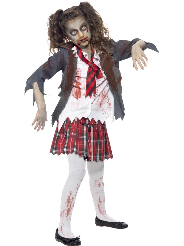 Zombie School meisje kostuum