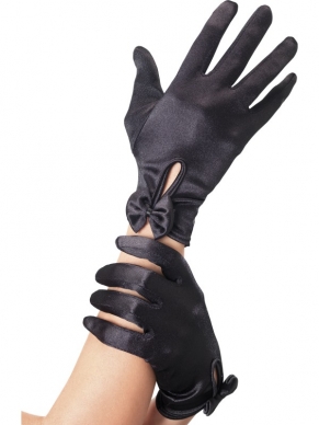 Korte zwarte handschoenen